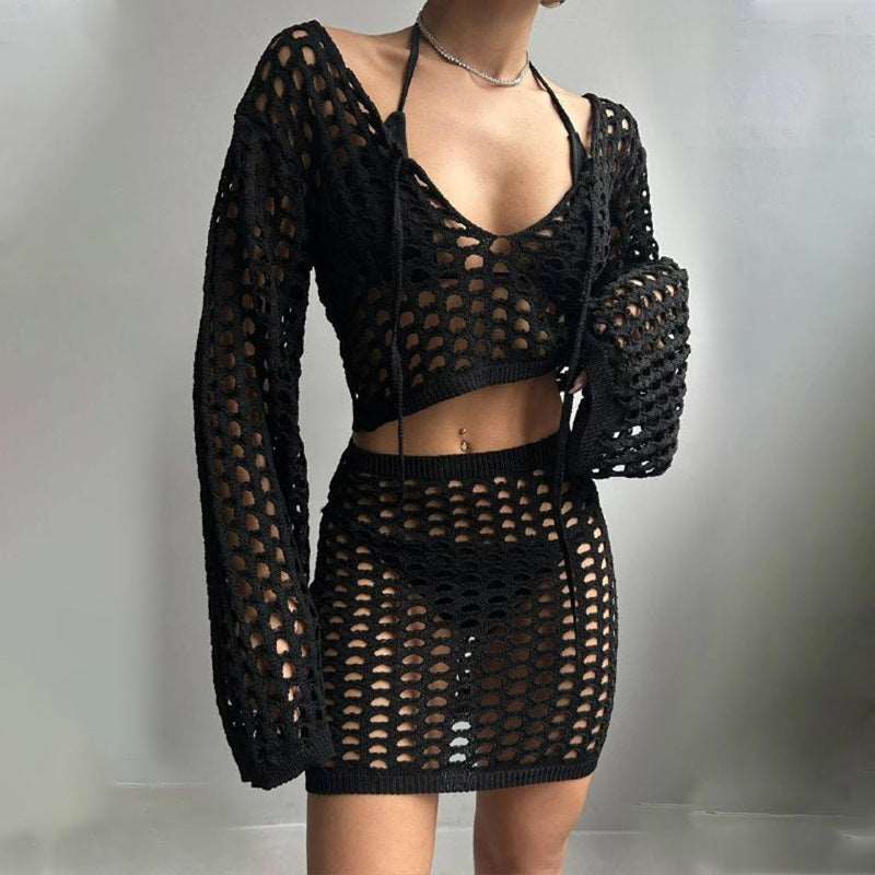 Swimsuit | Cover-Up Suit Bikini Set Black
