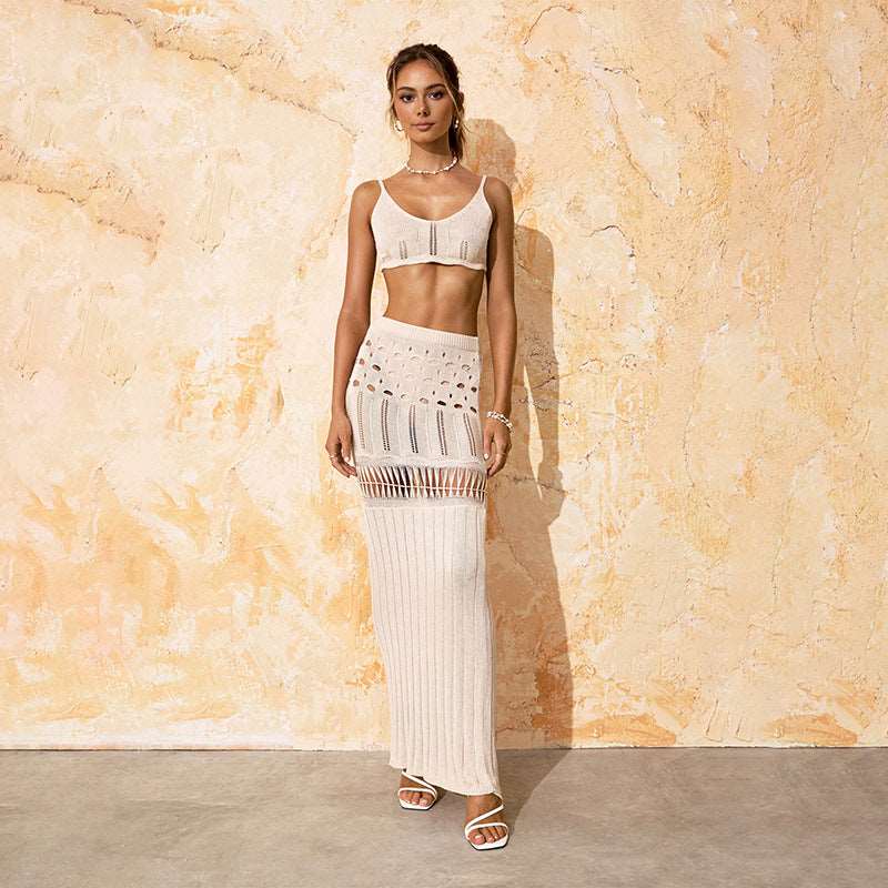 Swimsuit Blouse Knitted Bikini Cover-up Suit