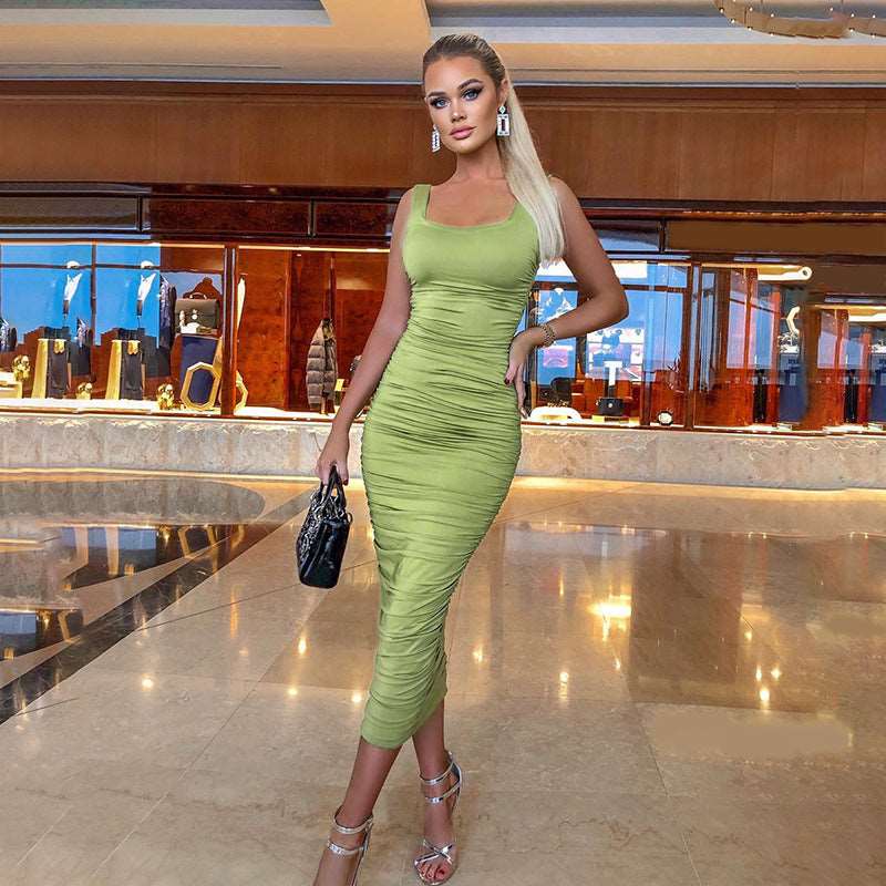Bodycon Dress | Ruched Sexy Long Dress - Gorgeous Feather