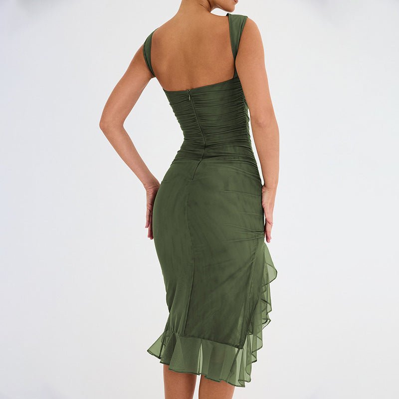 Bodycon Dress | Slim Skinny Sleeveless Midi Dress - Gorgeous Feather