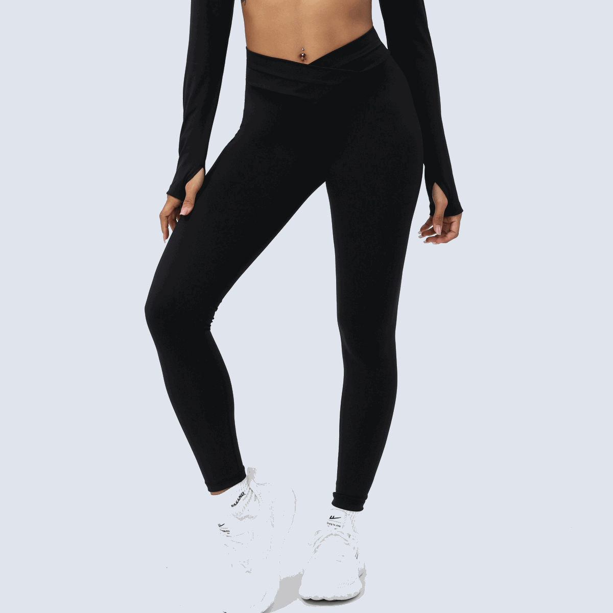 Legging | Cross Stitching Black - Gorgeous Feather
