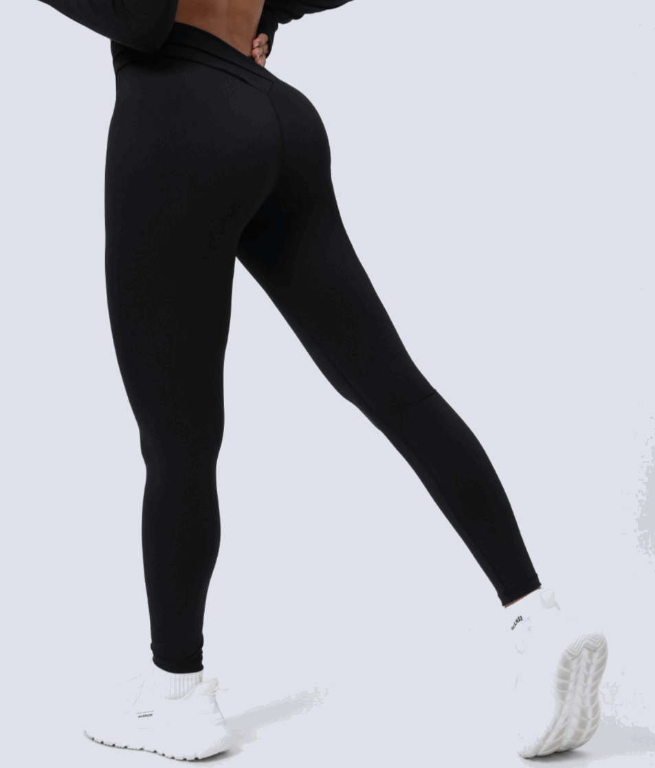 Legging | Cross Stitching Black - Gorgeous Feather