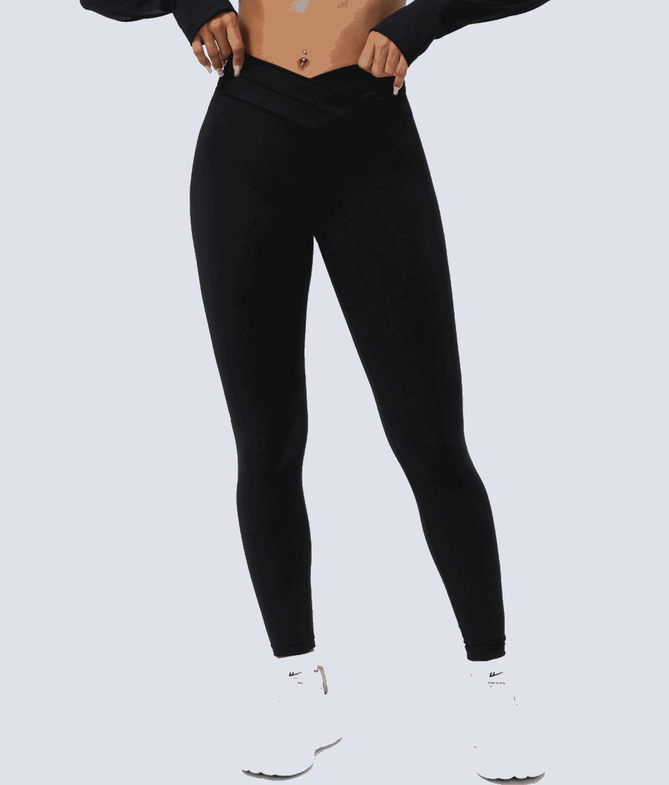 Legging | Cross Stitching Black - Gorgeous Feather