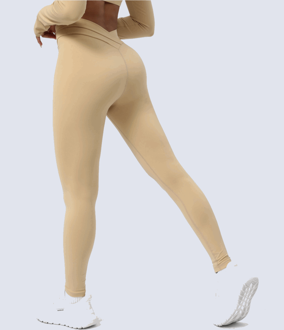 Legging | Cross Stitching Light Brown - Gorgeous Feather