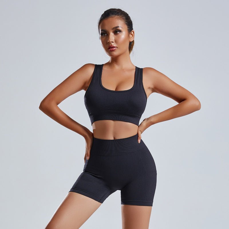 Legging | High Waist Two Piece Short Pants Beige - Gorgeous Feather