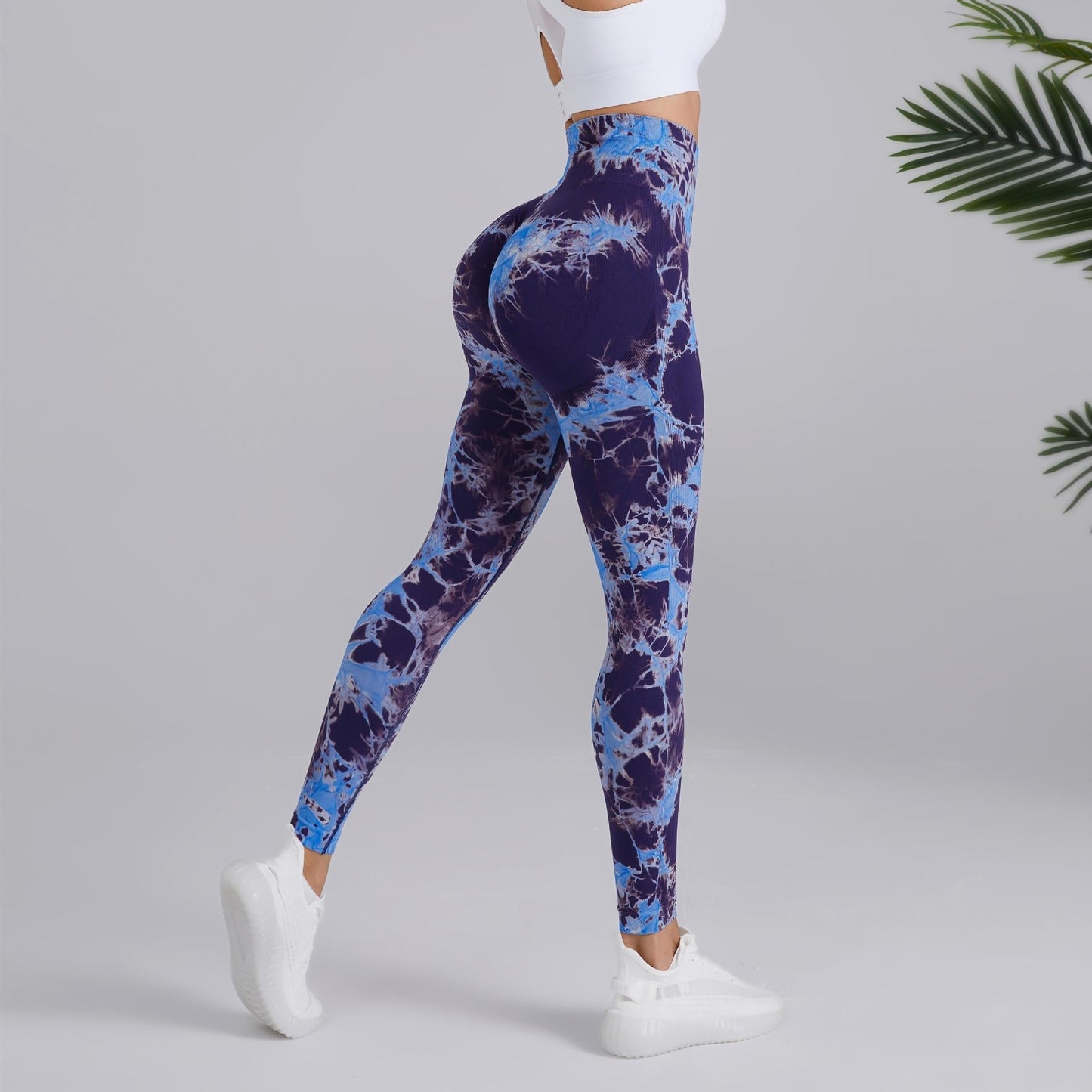 Legging | Seamless Leggings Tie - dye Printed - Gorgeous Feather