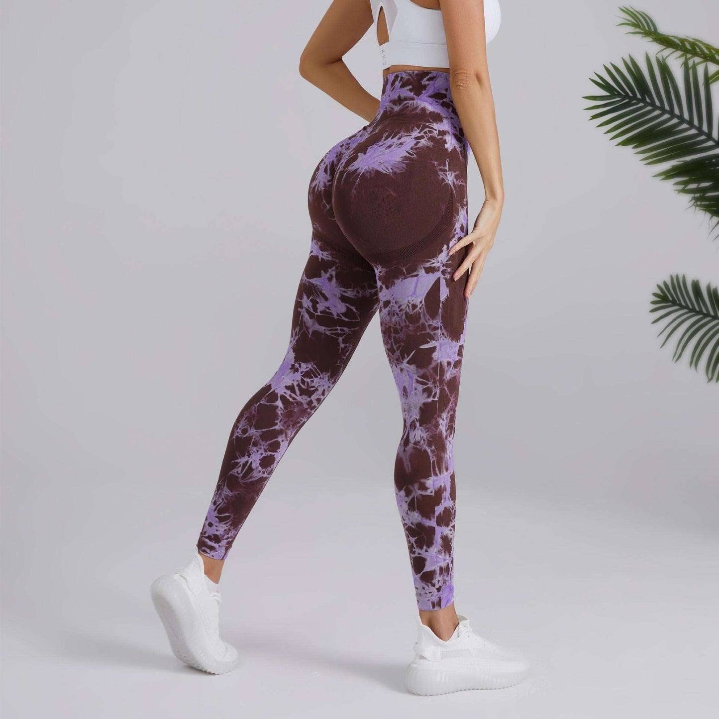 Legging | Seamless Leggings Tie - dye Printed - Gorgeous Feather