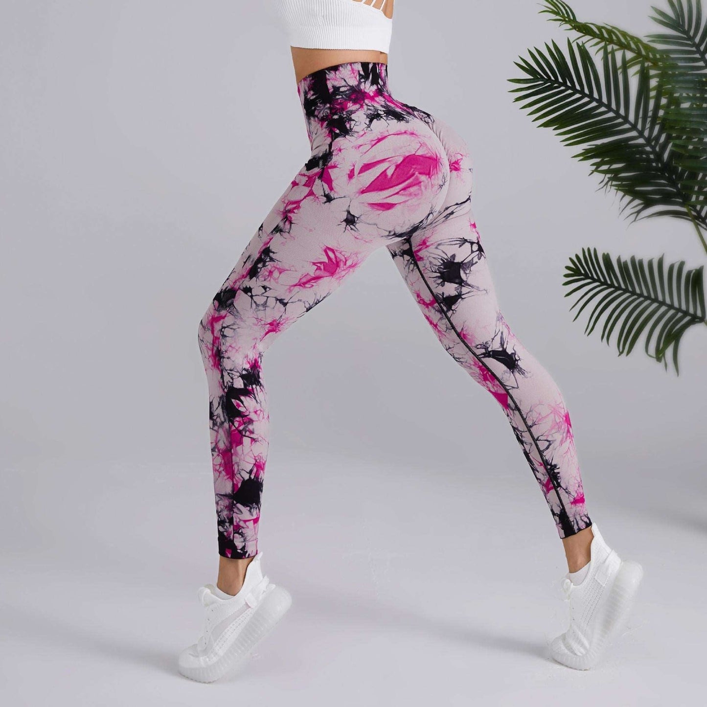 Legging | Seamless Leggings Tie - dye Printed - Gorgeous Feather