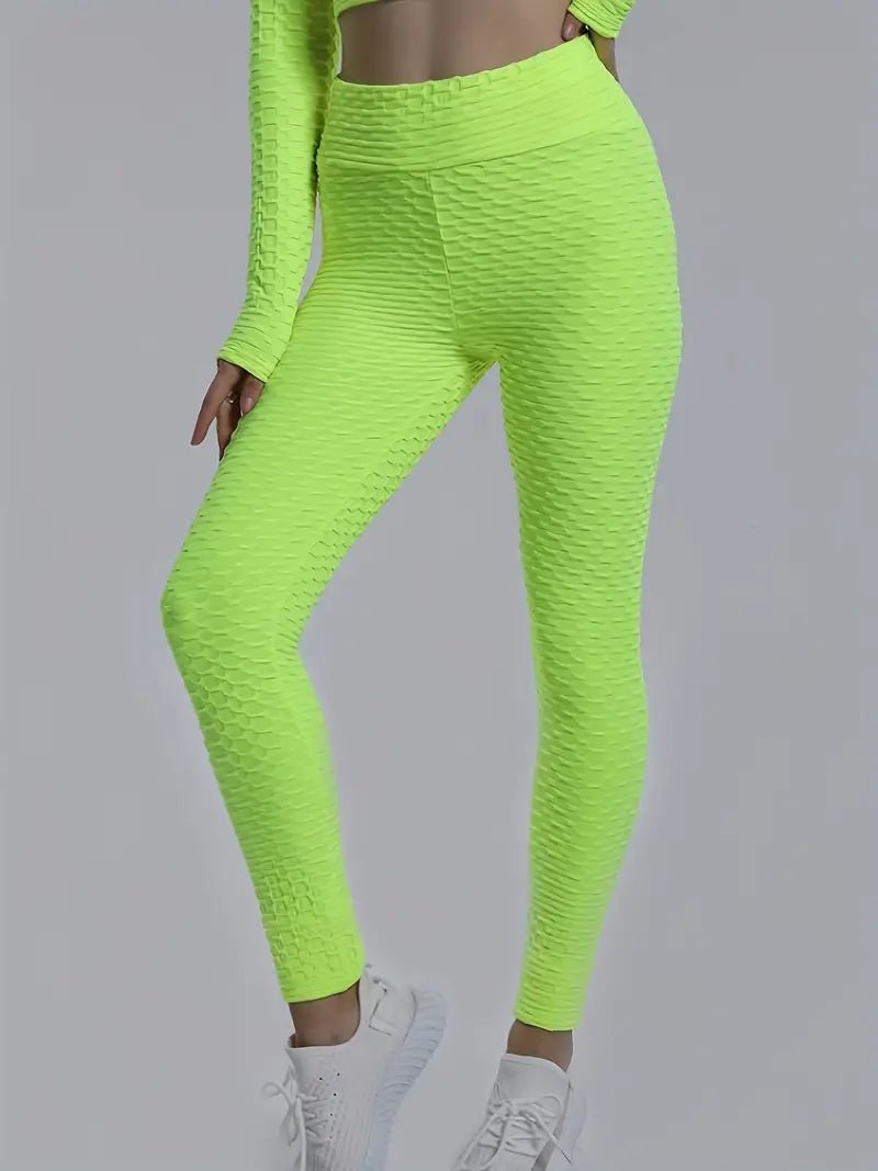 Leggings | Anti Cellulite Honeycomb Green - Gorgeous Feather