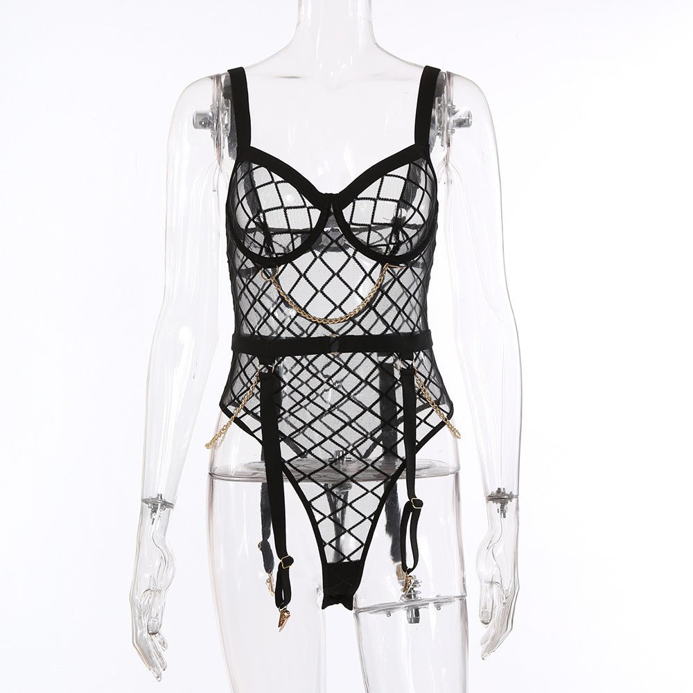 Lingerie Set Lace Suspender Underwer Set - Gorgeous Feather
