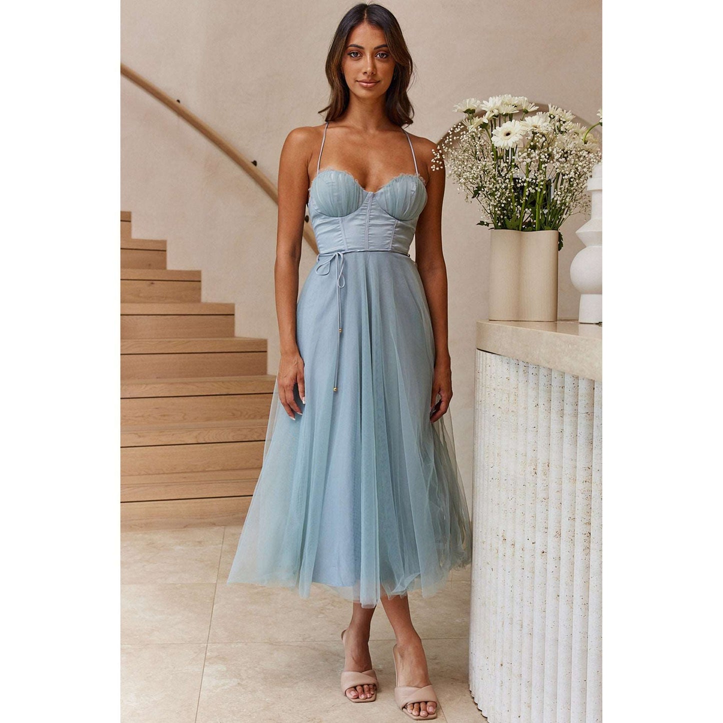 Maxi Dress | Sleeveless Sling Casual Dress - Gorgeous Feather