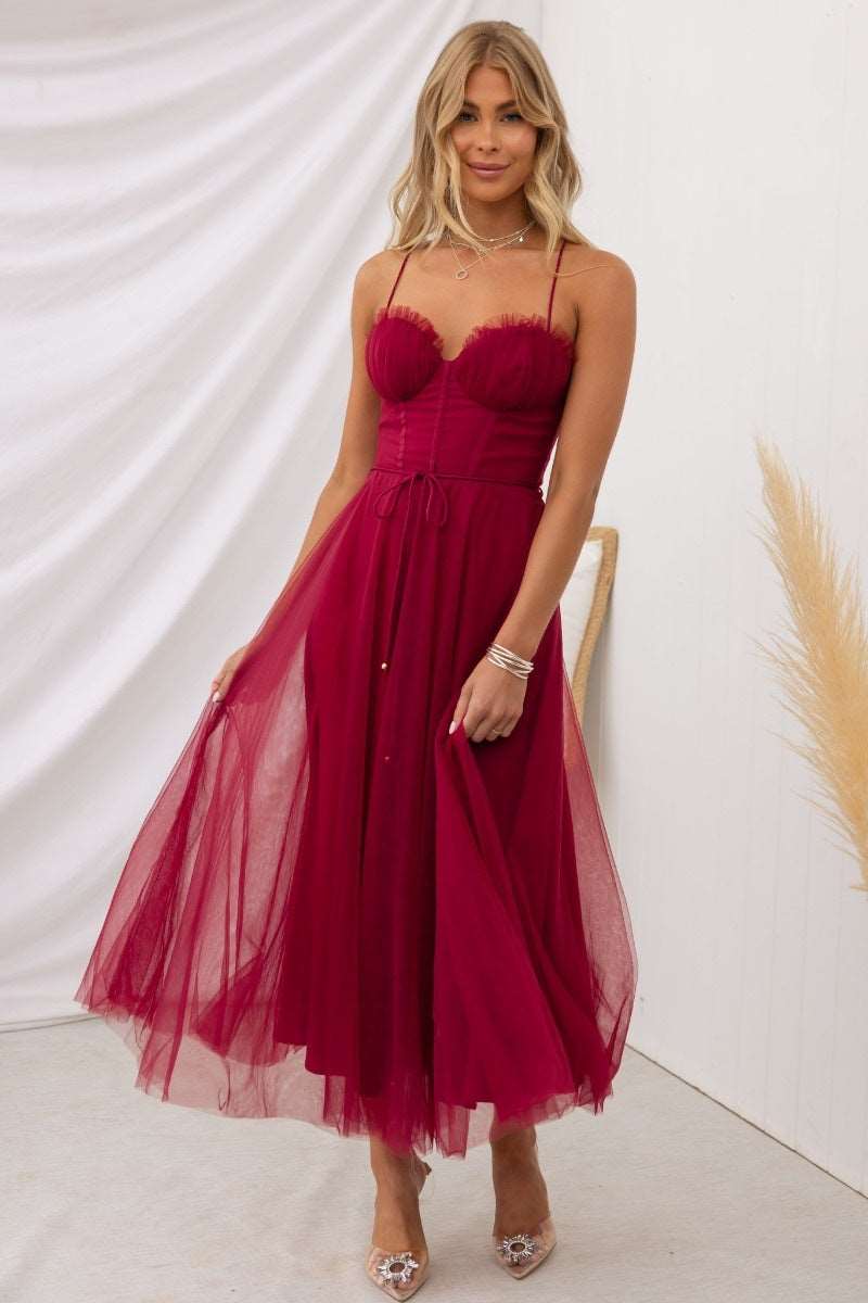 Maxi Dress | Sleeveless Sling Casual Dress - Gorgeous Feather
