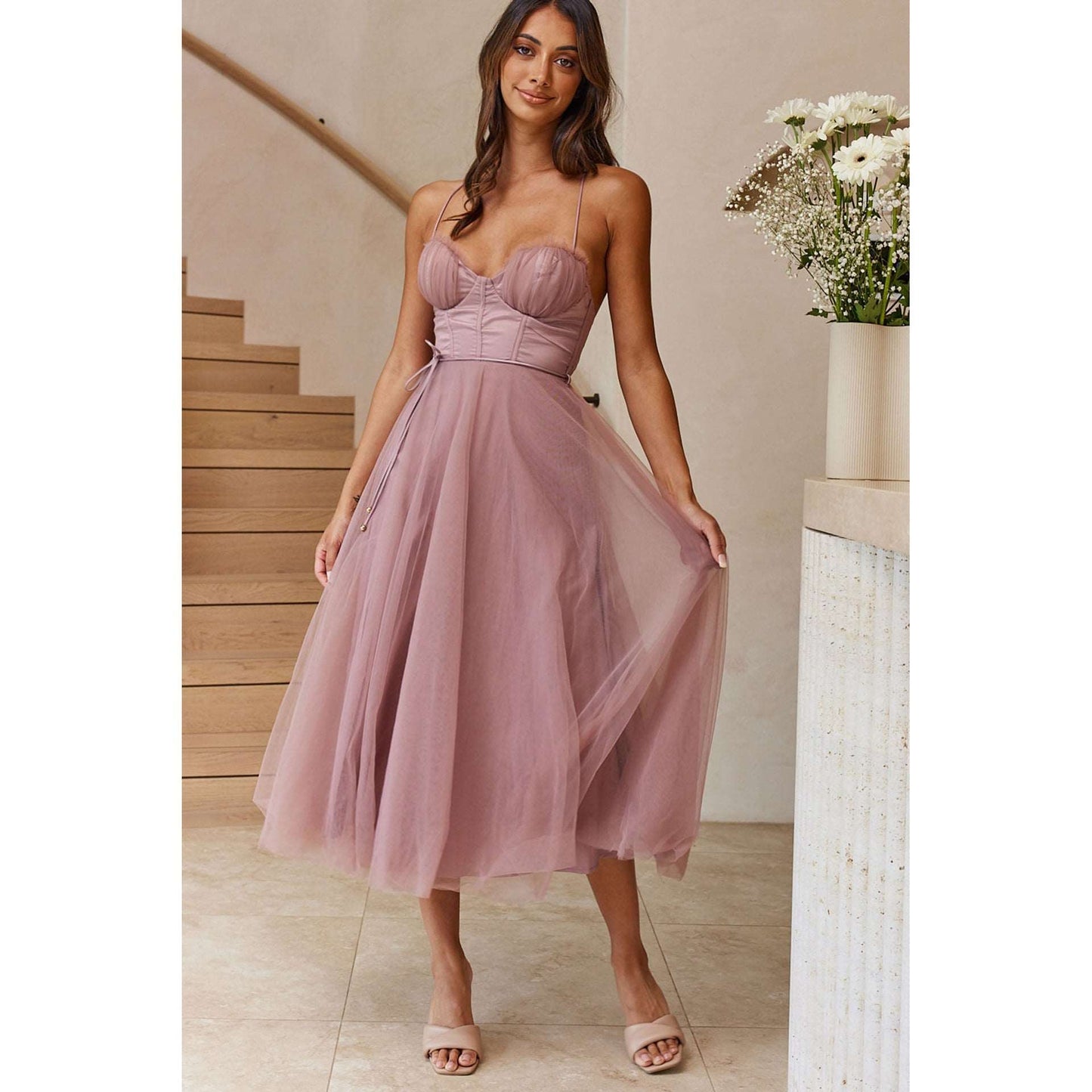 Maxi Dress | Sleeveless Sling Casual Dress - Gorgeous Feather