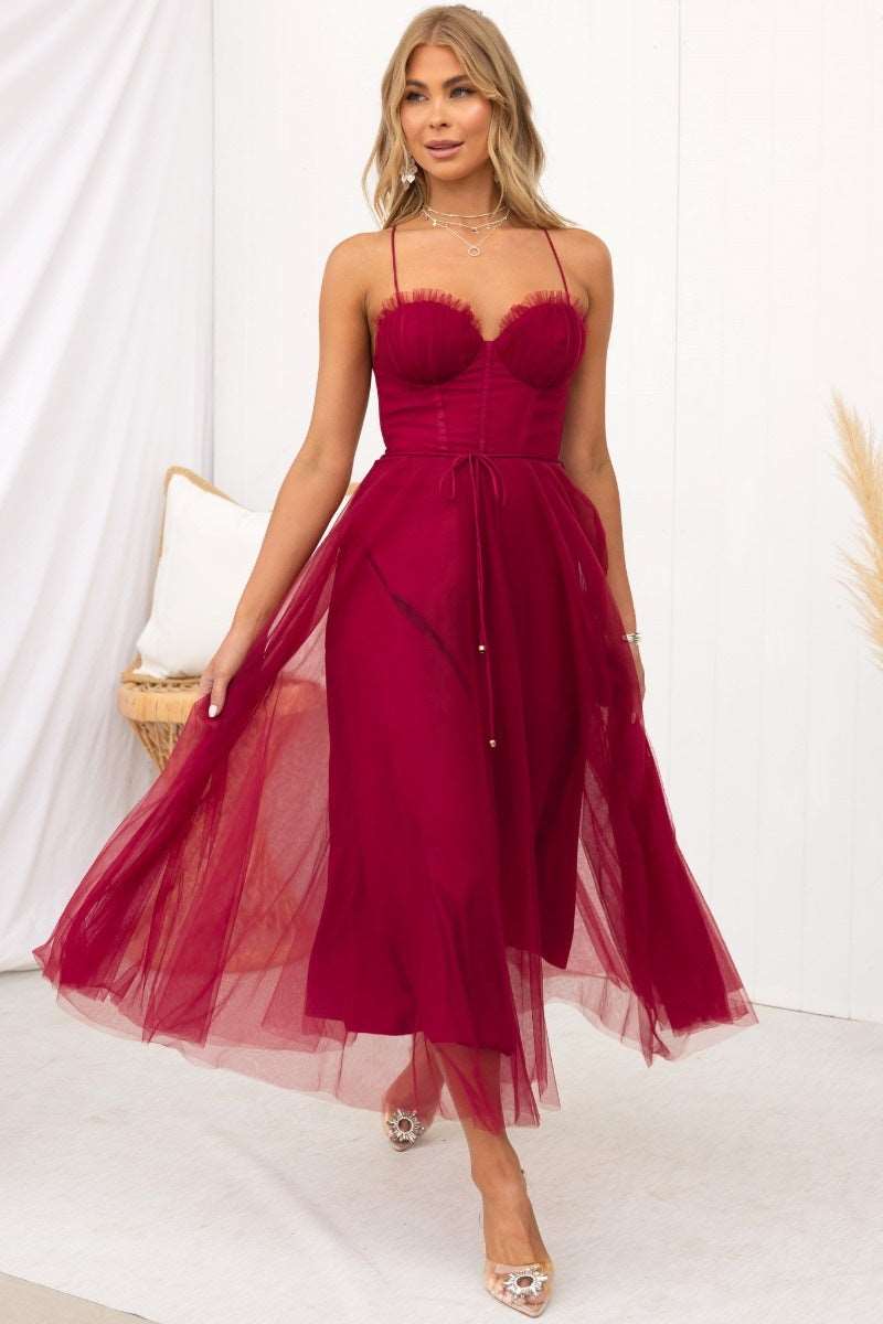 Maxi Dress | Sleeveless Sling Casual Dress - Gorgeous Feather