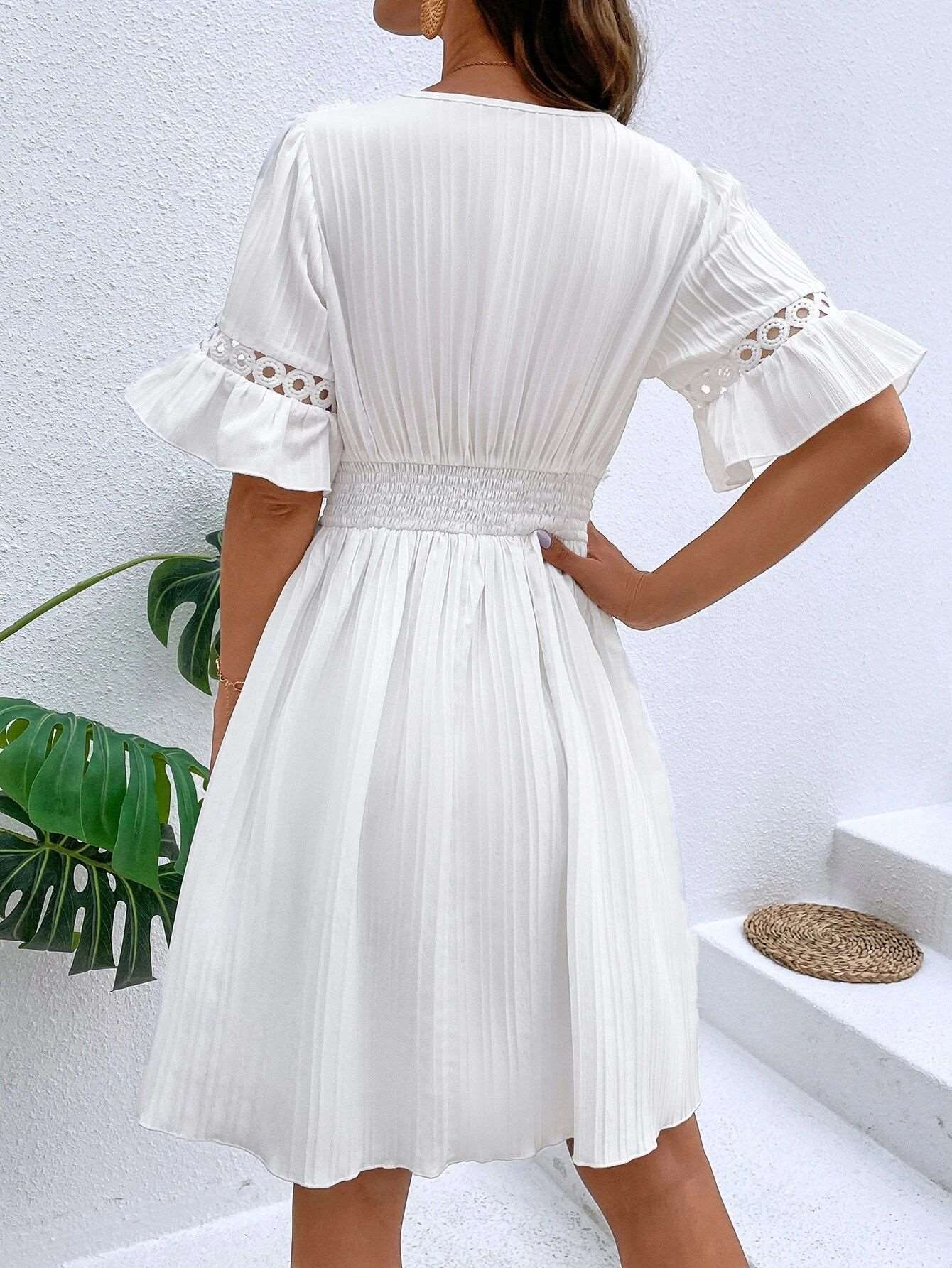 Midi Dress | Patchwork Lace Fashion - Gorgeous Feather