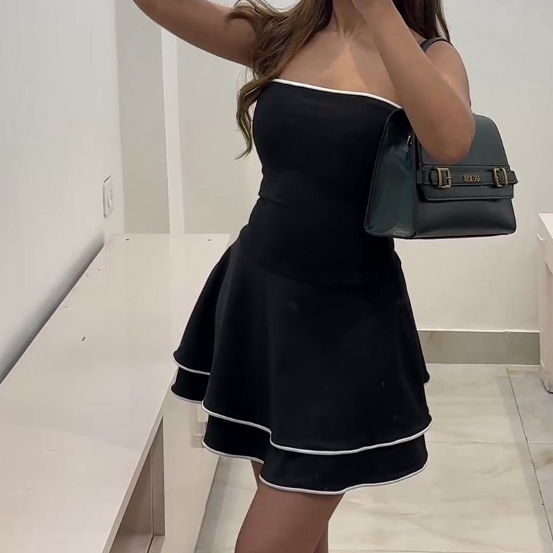Mini Dress | Tube Ruffle Skirt - Gorgeous Feather