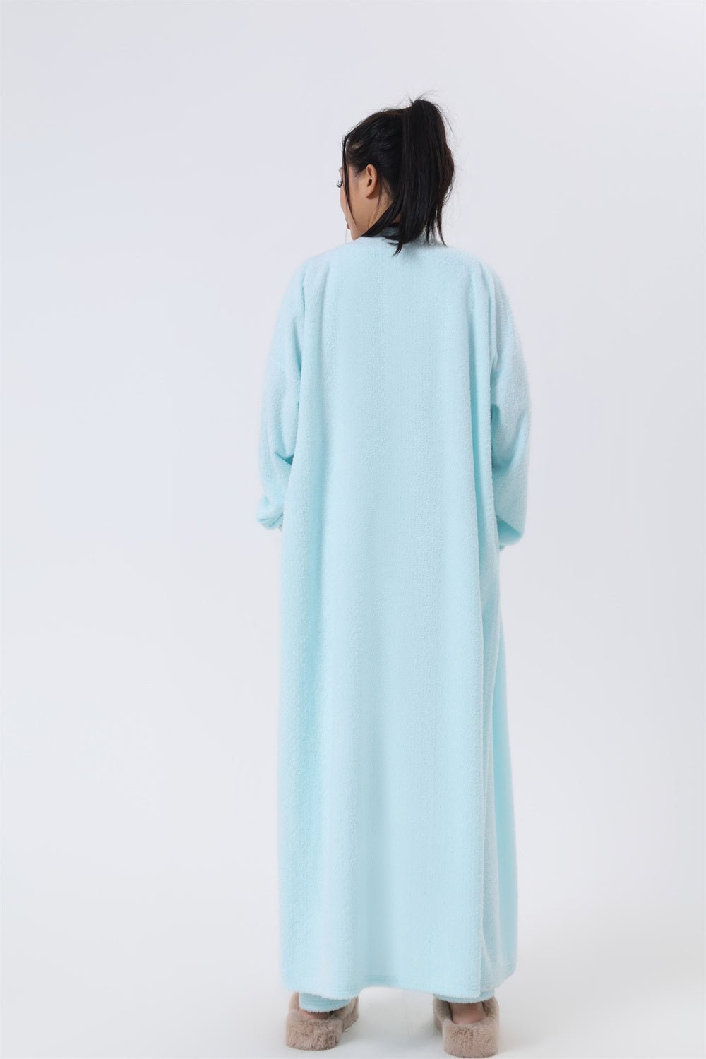 Pajama Set | Lounge Three Piece - Light Blue - Gorgeous Feather