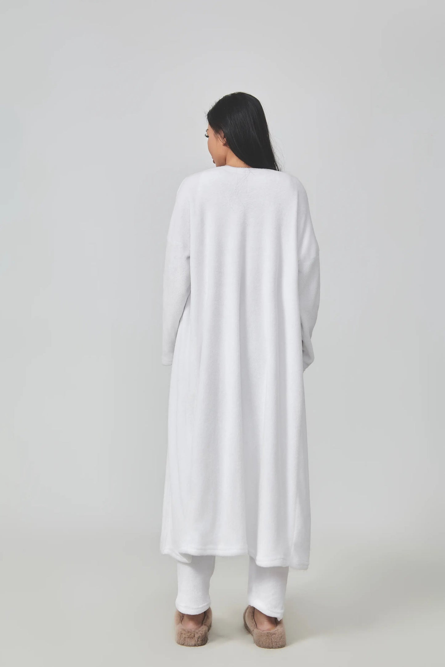 Pajama Set | Lounge Three Piece - White - Gorgeous Feather