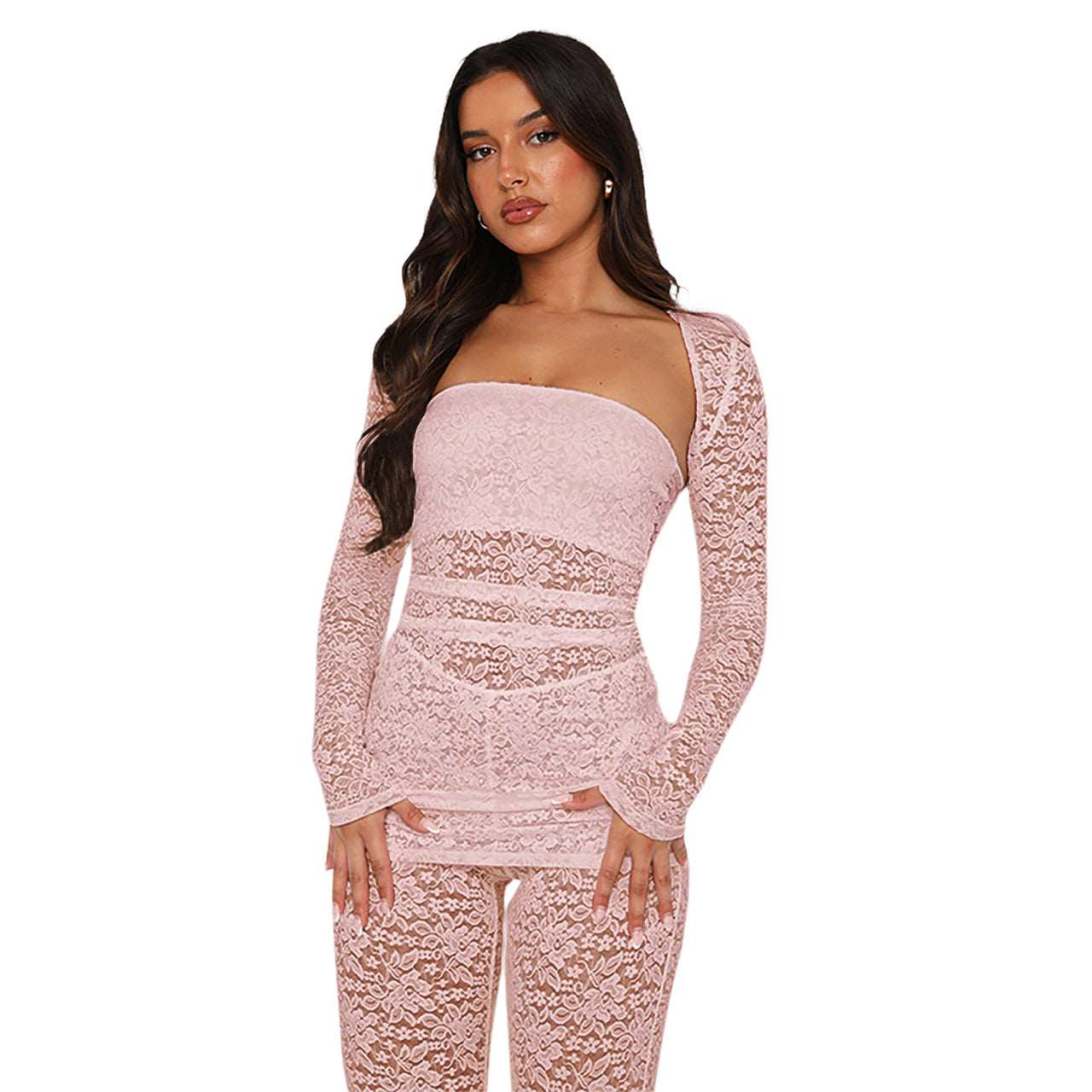 Party Dresses | Long Pant Three Piece Pink Suit - Gorgeous Feather
