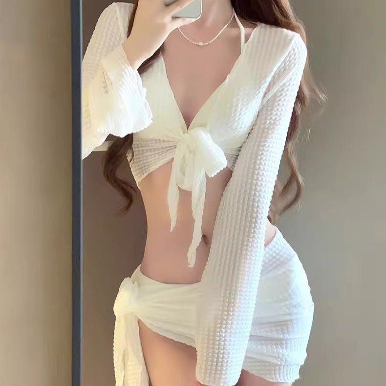 Swimsuit | Bikini Four - Piece Split Suit - Gorgeous Feather
