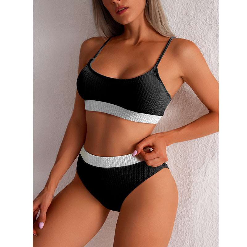Swimsuit | High Waist High Cut Bikini Set - Gorgeous Feather