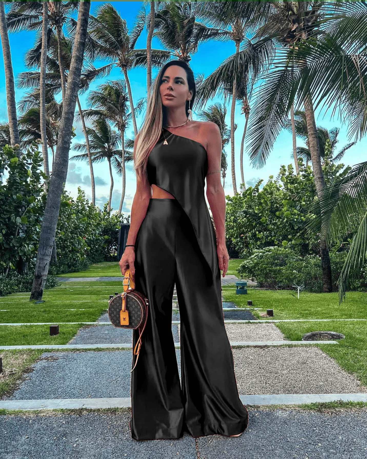 Wide Leg Pants | Casual Two - piece Suit Black - Gorgeous Feather