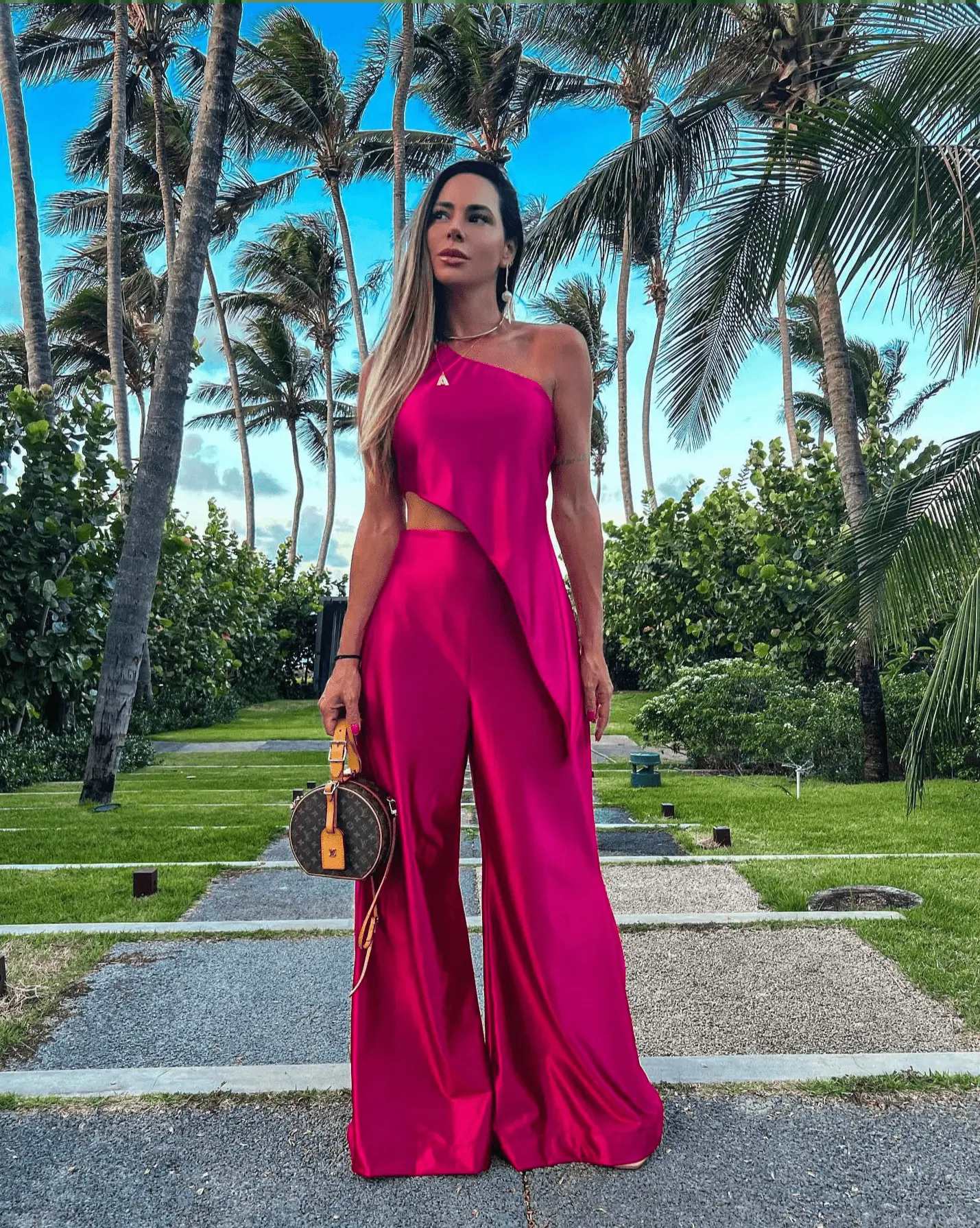 Wide Leg Pants | Casual Two - piece Suit Rose Red - Gorgeous Feather