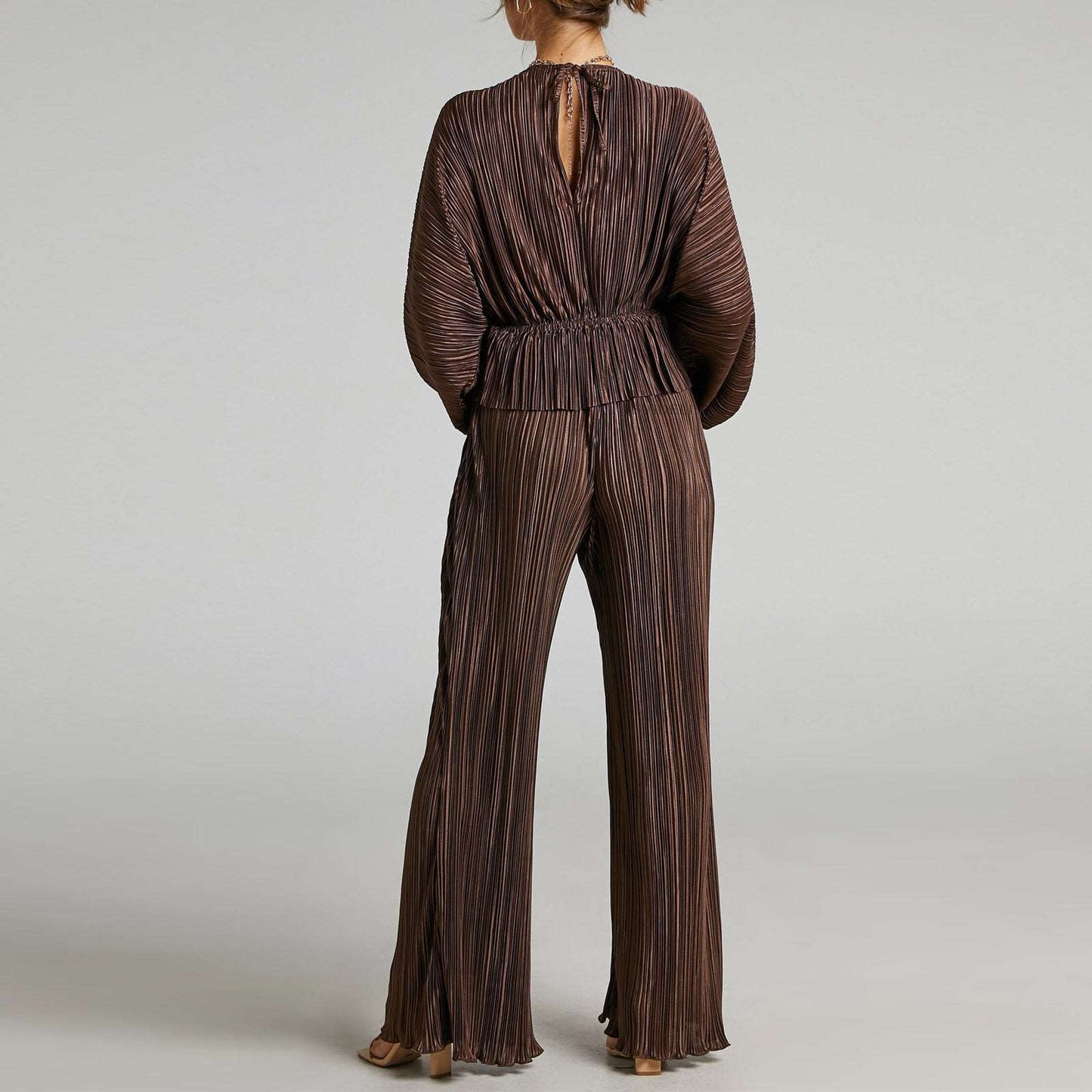 Wide Leg Pants | Deep V - neck Two - piece Suit - Gorgeous Feather