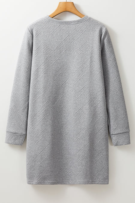 Winter Dress Knitted Dress Long Sleeve Crew Neck - Gorgeous Feather