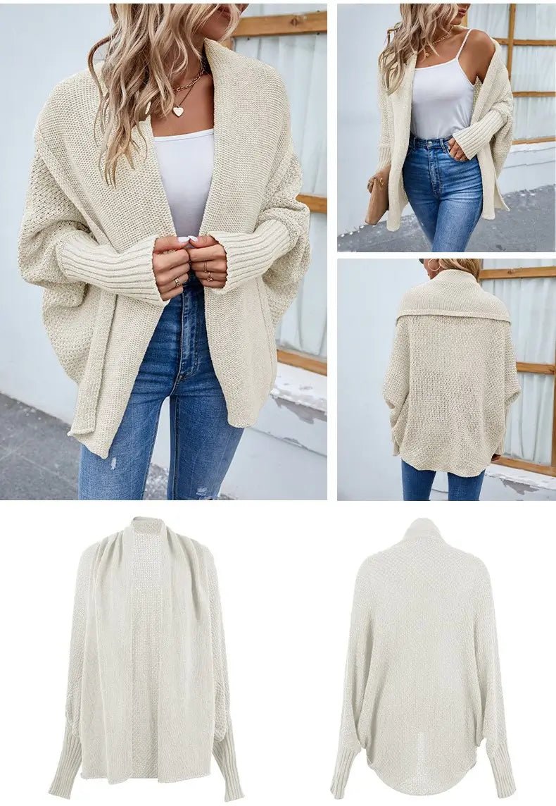 Winter Jacket | Knitted Long Sleeve Cardigan - Gorgeous Feather