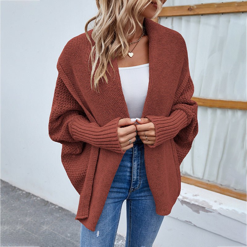 Winter Jacket | Knitted Long Sleeve Cardigan - Gorgeous Feather