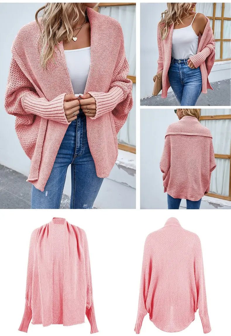 Winter Jacket | Knitted Long Sleeve Cardigan - Gorgeous Feather