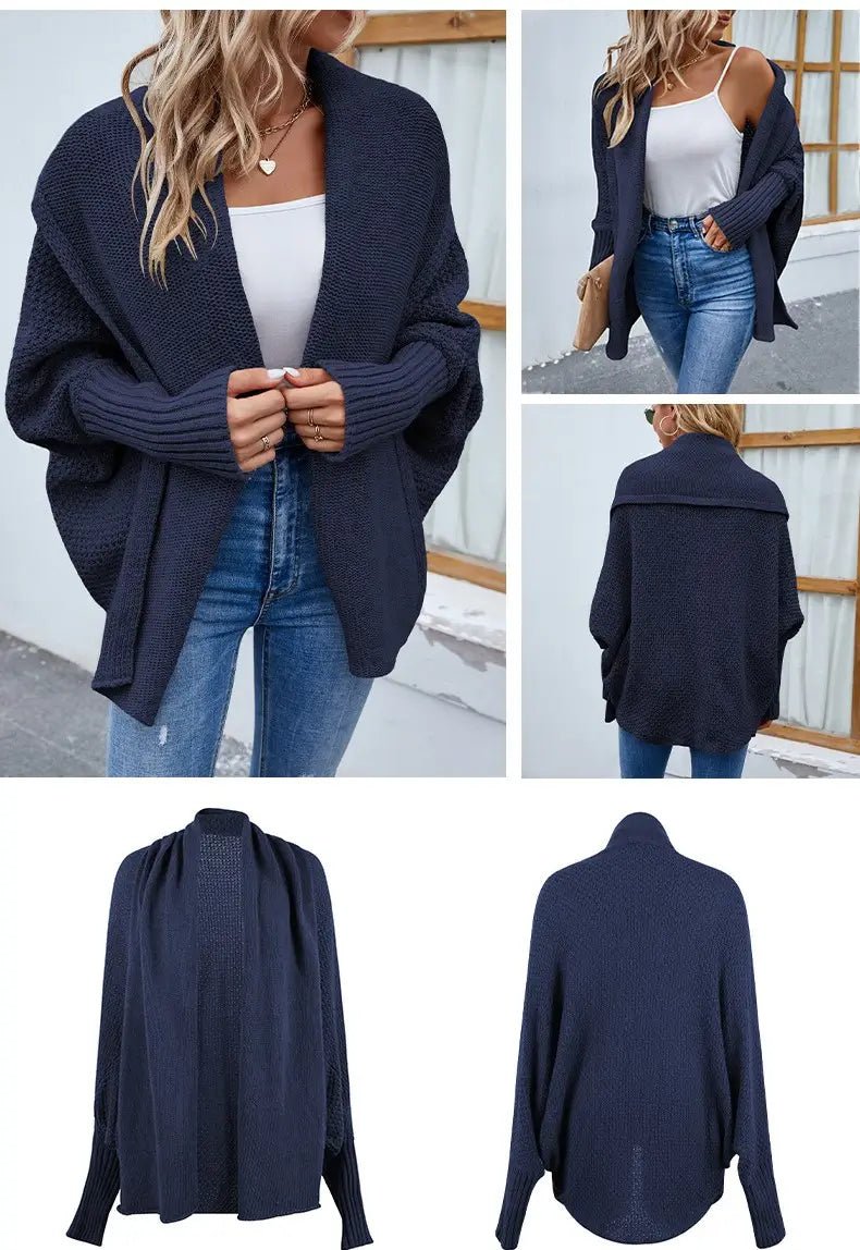 Winter Jacket | Knitted Long Sleeve Cardigan - Gorgeous Feather