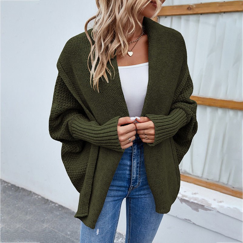 Winter Jacket | Knitted Long Sleeve Cardigan - Gorgeous Feather