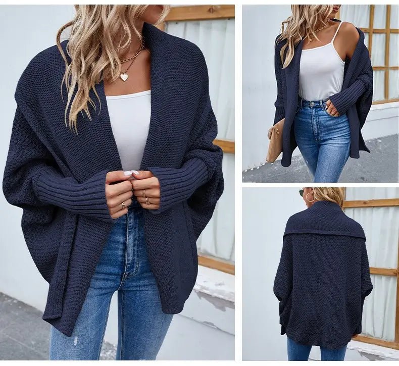 Winter Jacket | Knitted Long Sleeve Cardigan - Gorgeous Feather