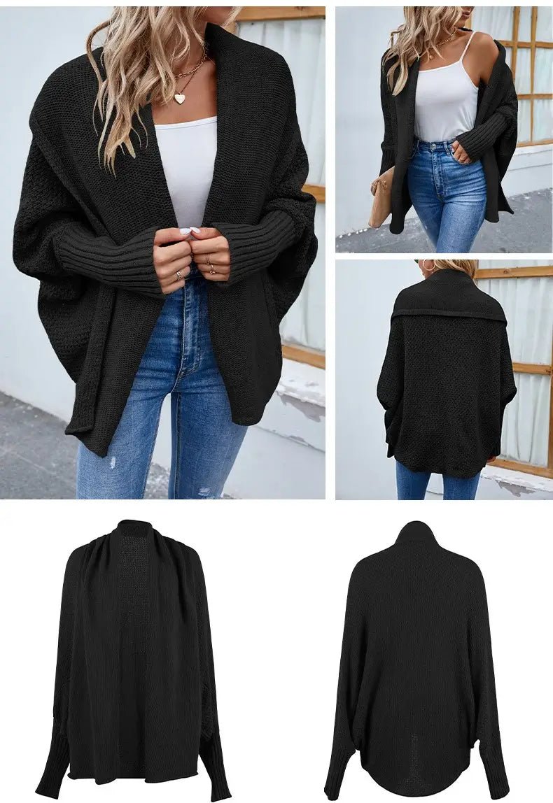 Winter Jacket | Knitted Long Sleeve Cardigan - Gorgeous Feather