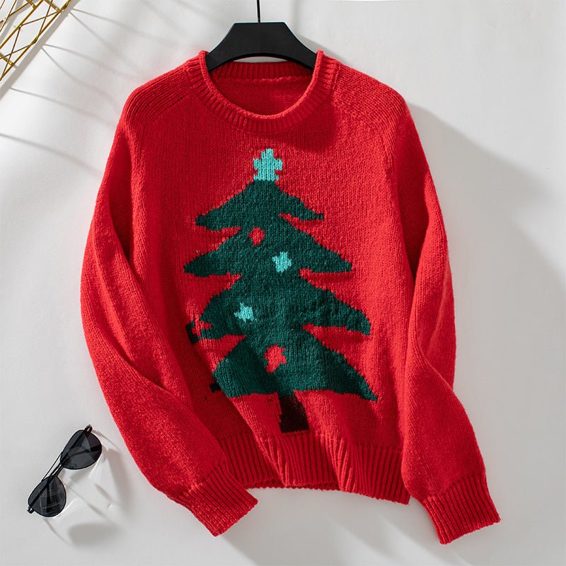 Winter Tops Christmas Tree Pullover Sweater - Gorgeous Feather