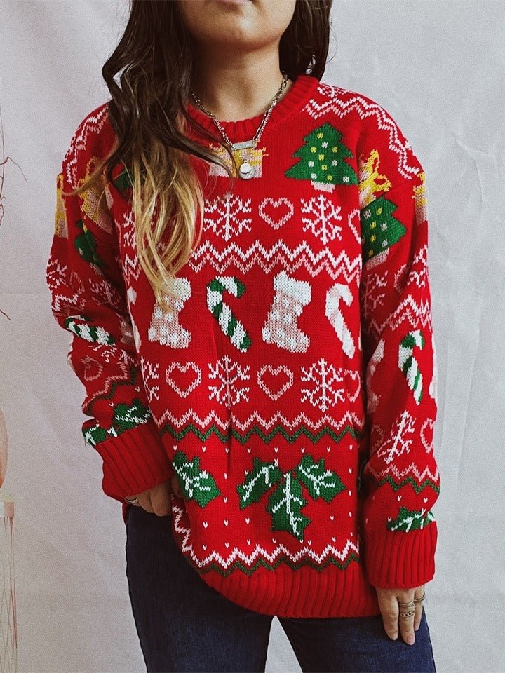 Winter Tops Stylish Loose Funny Christmas Sweaters - Gorgeous Feather