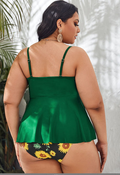 Swimsuit | Plus Size Split Swimsuit Set - GORGEOUS FEATHER