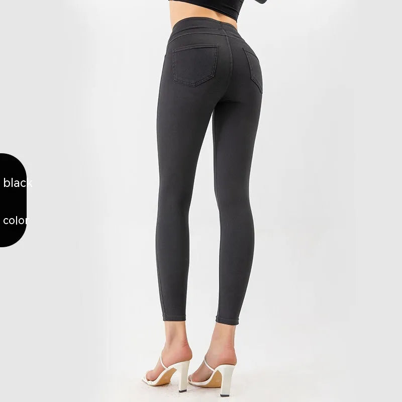 Tight Pants | High Waist Long Pants - GORGEOUS FEATHER