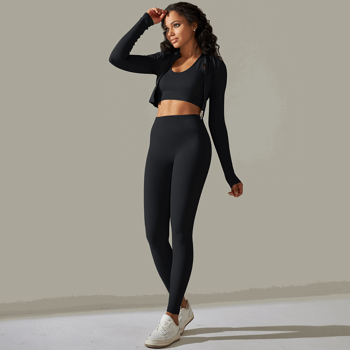 Legging | Seamless Legging and Zipper Top - GORGEOUS FEATHER