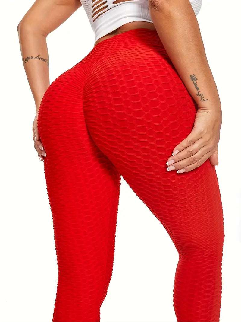 Butt-Lift Anti Cellulite Scrunch Honeycomb Leggings 