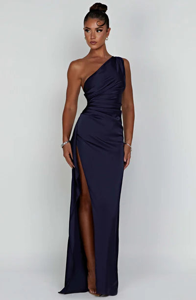 Maxi Dress | One-shoulder Backless Split