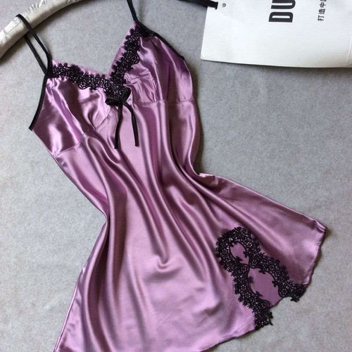 Sleepwear | Satin Night Dress Puple/B