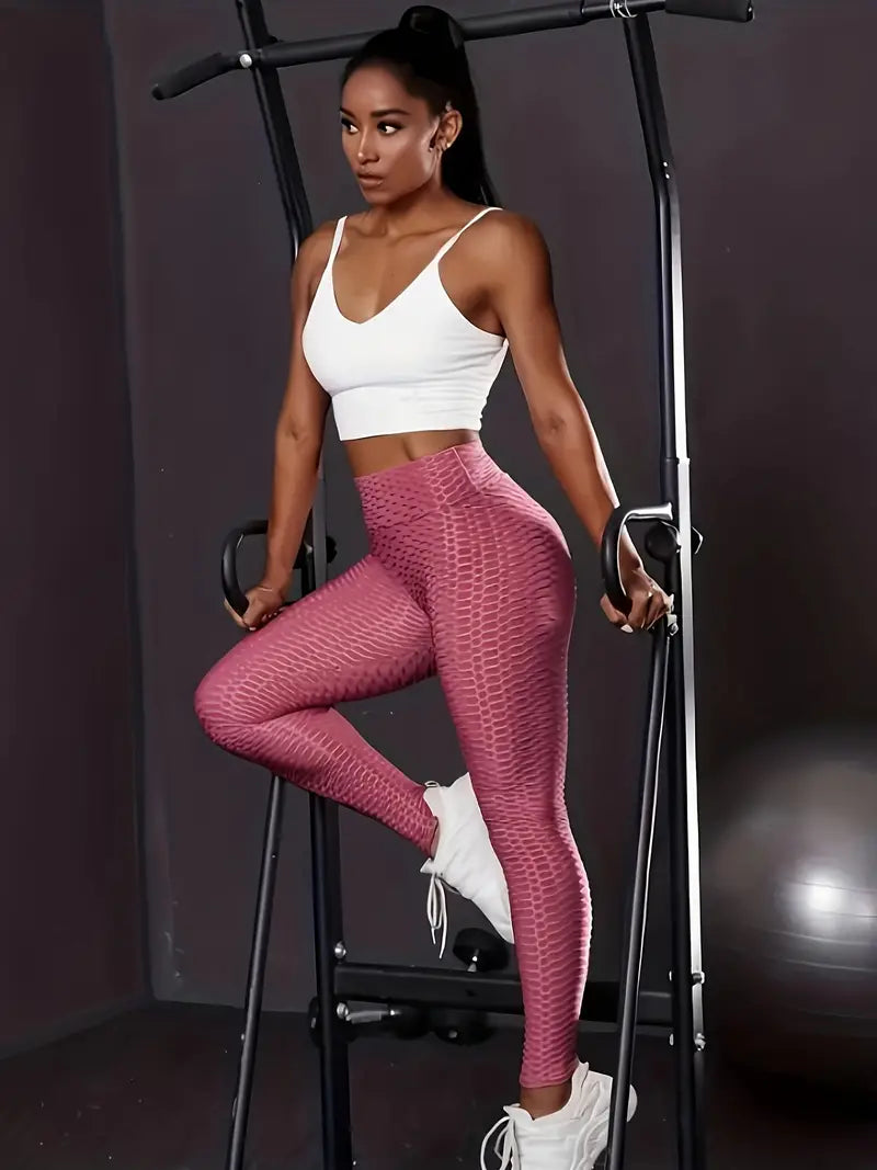 Butt-Lift Anti Cellulite Scrunch Honeycomb Leggings 