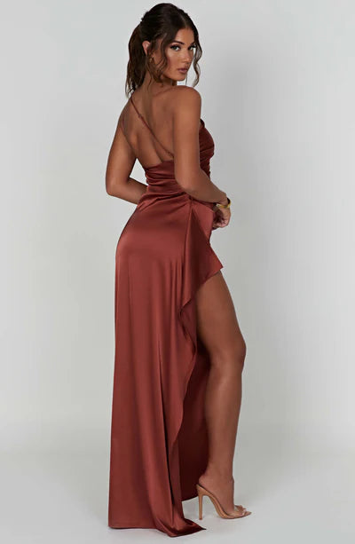 Maxi Dress | One-shoulder Backless Split