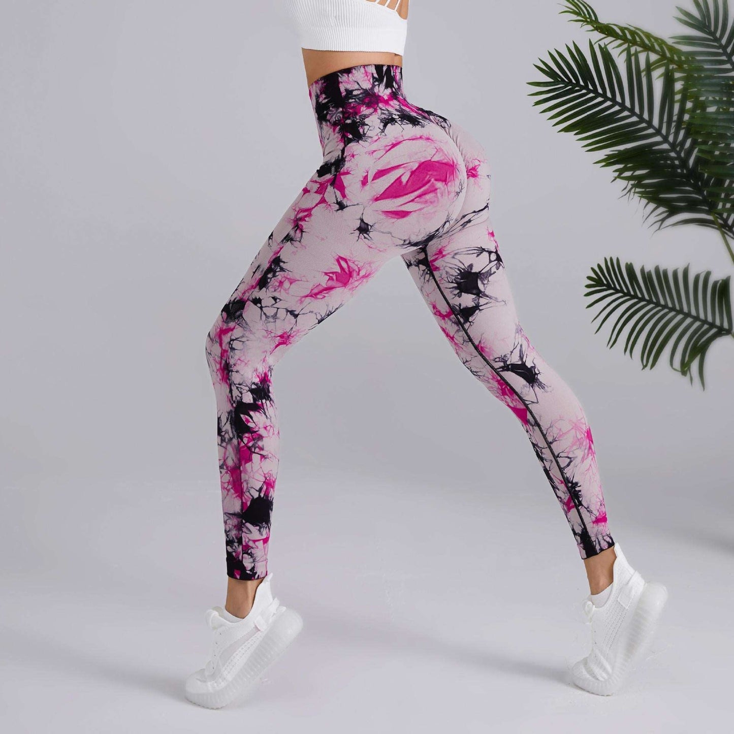 Seamless Leggings Yoga Pants Tie-dye Printed