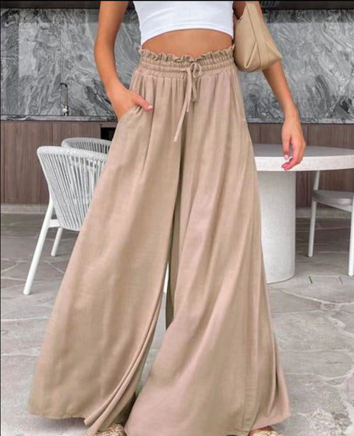 Wide Leg Pants | Casual Fashion Brown