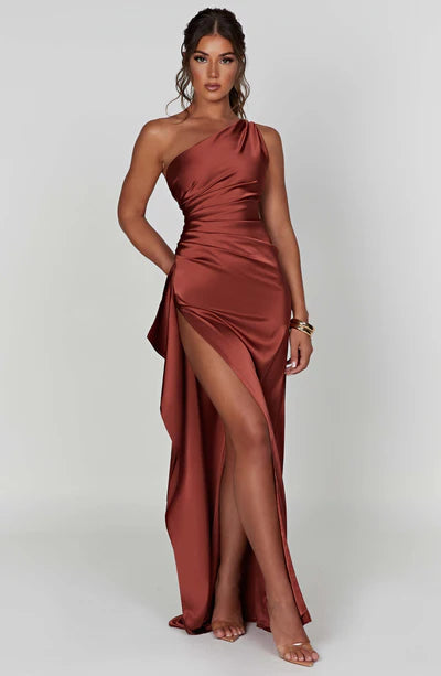 Maxi Dress | One-shoulder Backless Split