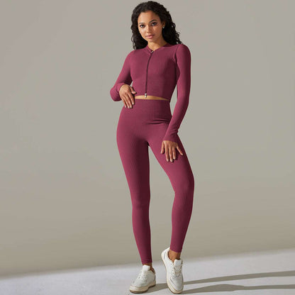 Legging | Seamless Legging and Zipper Top - GORGEOUS FEATHER